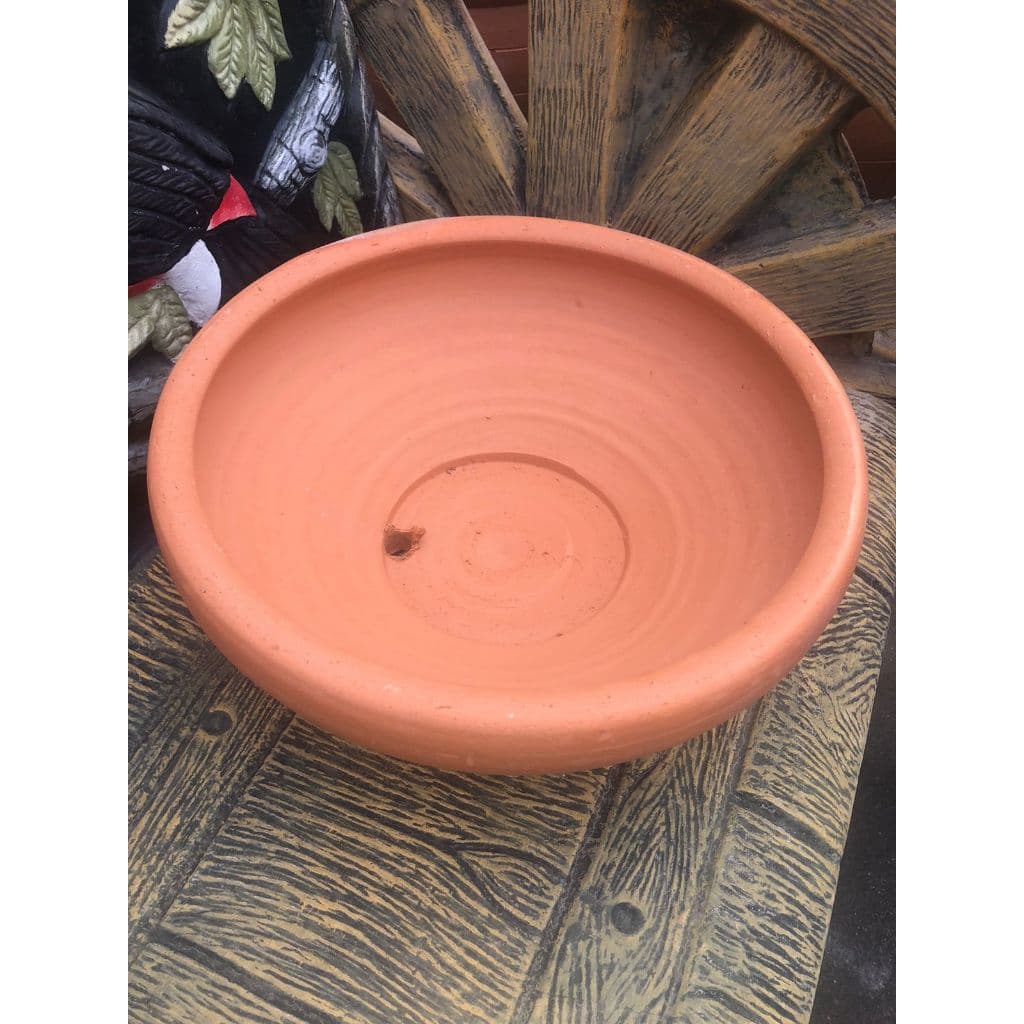 Bacia de barro grande terracota para suculentas e rosa do deserto