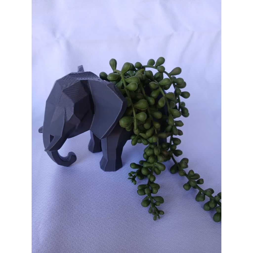 Vaso de elefante em 3D I Vaso geométrico formato de elefante I vaso diferente I vaso criativo