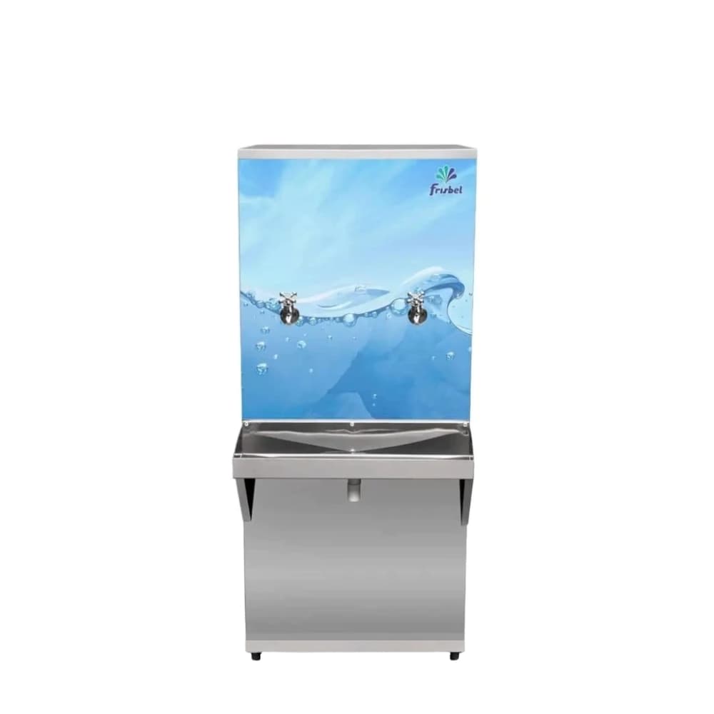 Resfriador Bebedouro de Água Industrial Coluna 50 Litros Com Duas Torneiras Frisbel