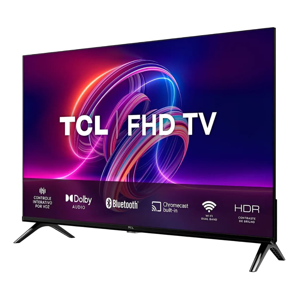 Smart TV LED 32'' TCL S5400af Full HD com Android, tela multicolorida, Dolby Audio, Bluetooth, Chromecast, Wi-Fi dual band, HDR