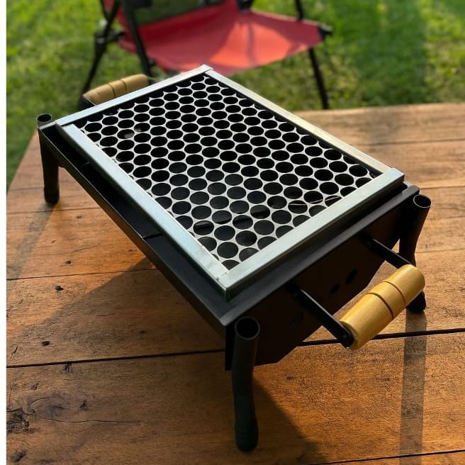 BLACK FRIDAY! Churrasqueira de Mesa Portátil para Apartamento a carvão com grelha