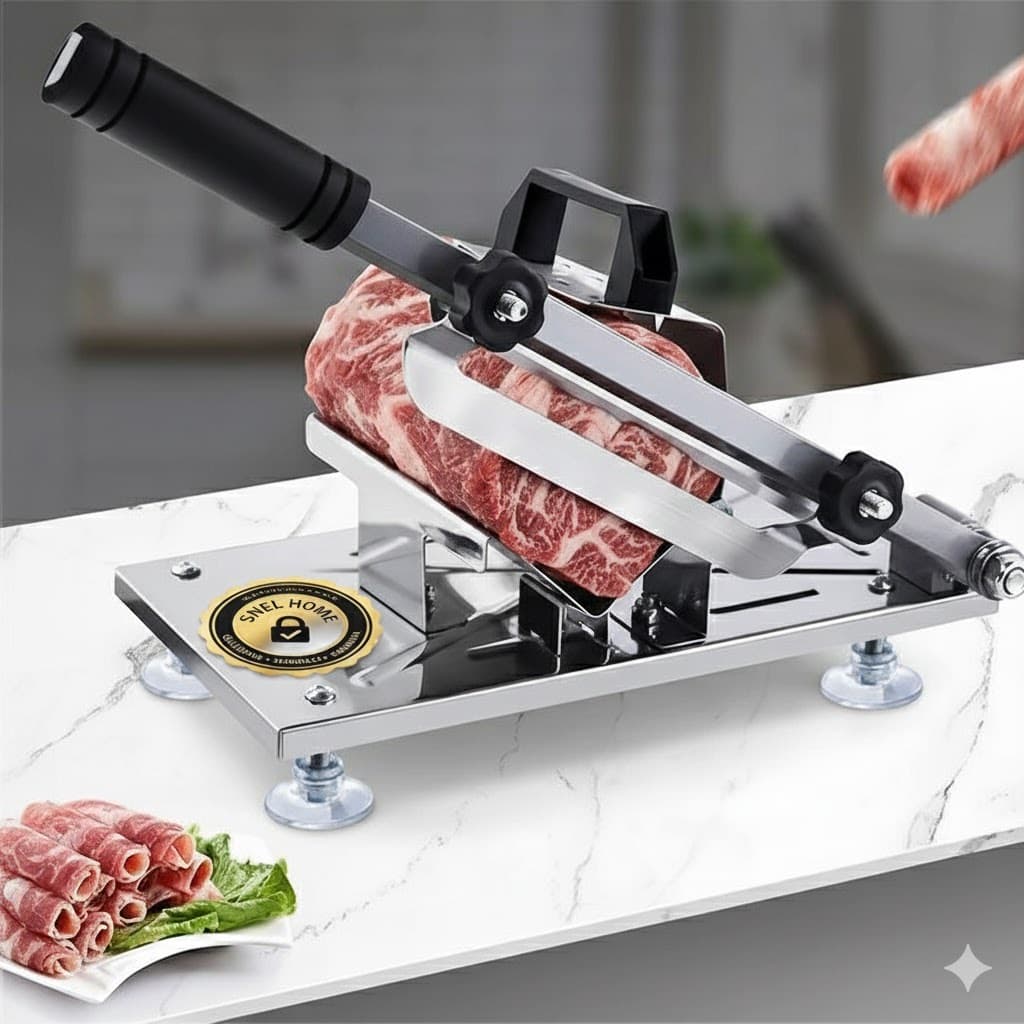 Fatiador manual de frios e carnes em aço inoxidável Snel Home