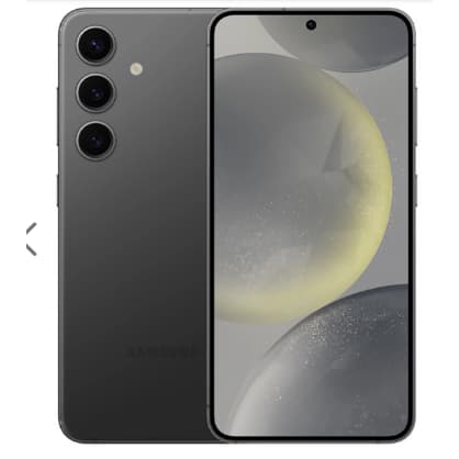Smartphone Samsung Galaxy S24 SM-S921E Onyx Black - Visão frontal e traseira