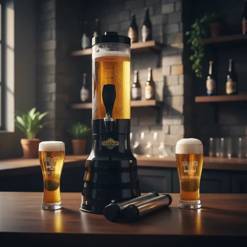 Torre Chopp acompanha 2 tubo congelante torneira italiana 2 Litros Beer Chopp Chopeira Festas Pubs