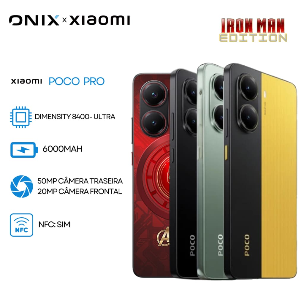 Celular Xiaomi PocoPhone Poco X7 Pro 5G,Versão Global, NFC, Novo Lacrado