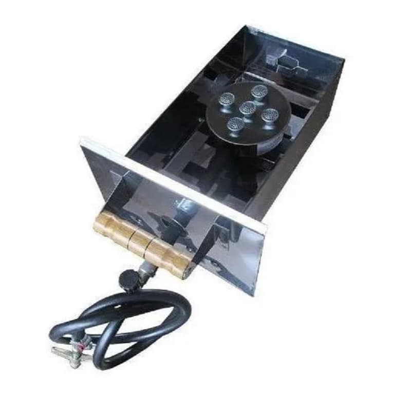Gaveta Inox Churrasqueira A Bafo Carvão 15Kg Kit Gás Inox com acabamento em aço inoxidável