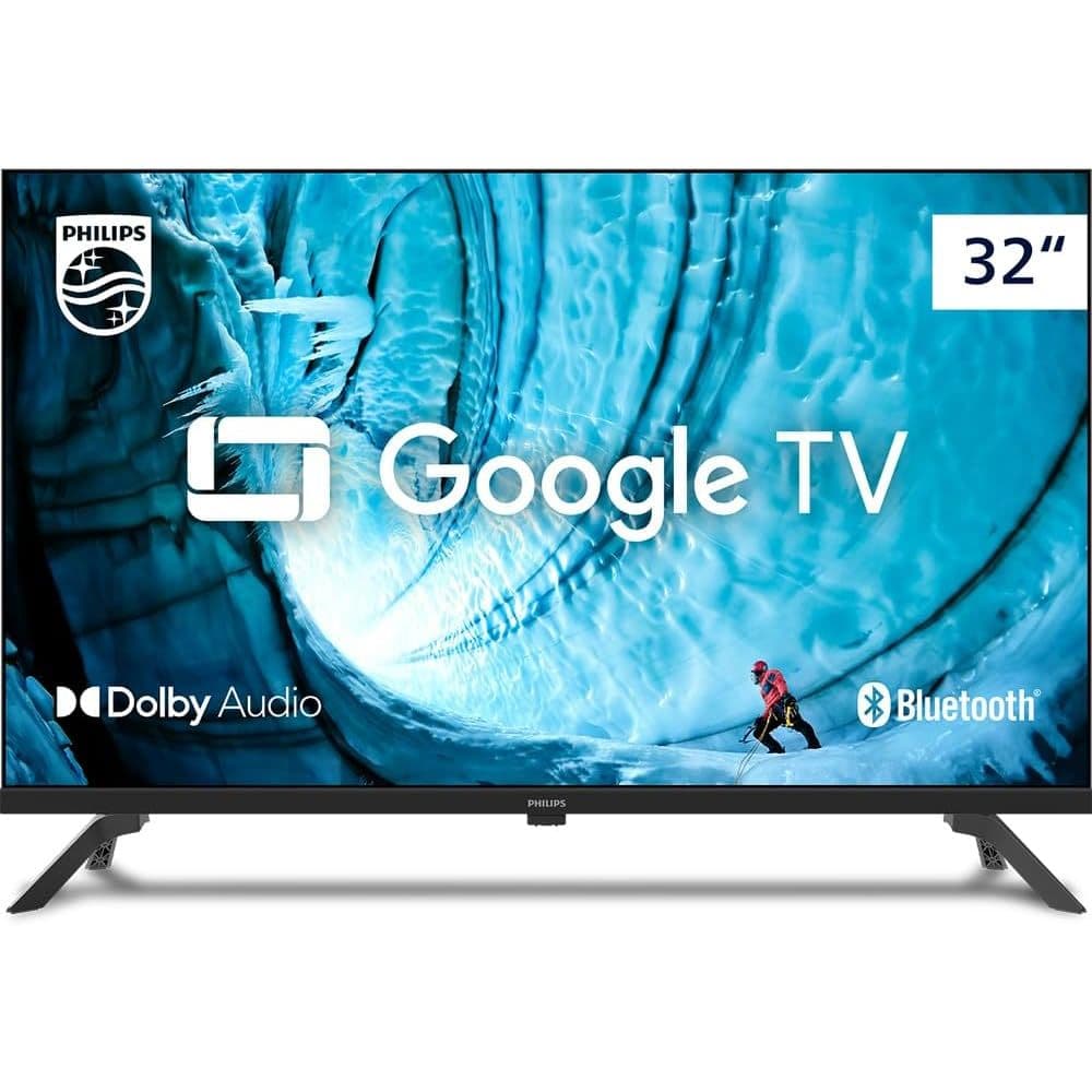 TV Philips 32'' Smart LED Google TV com Dolby Audio e Bluetooth