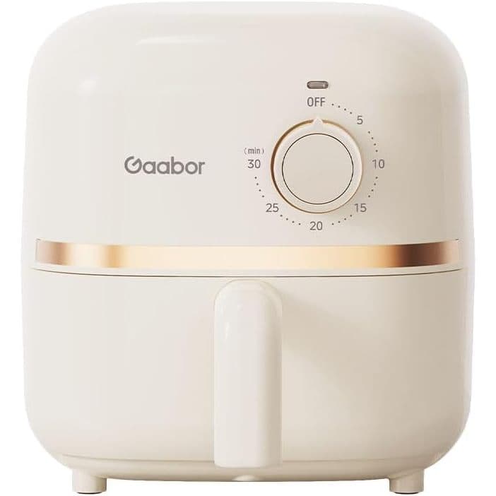 Mini Air Fryer Gaabor 1.4L sem óleo, 900W, 220V, branca com detalhes dourados