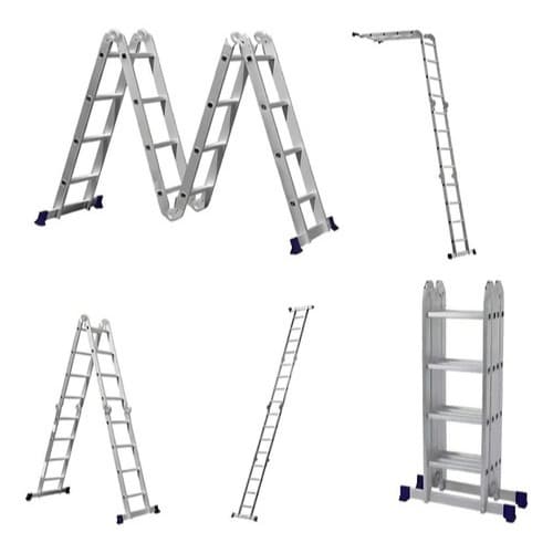 Escada de Aluminio Mor 4x4 Articulada Dobravel Multifuncional 16 Degraus