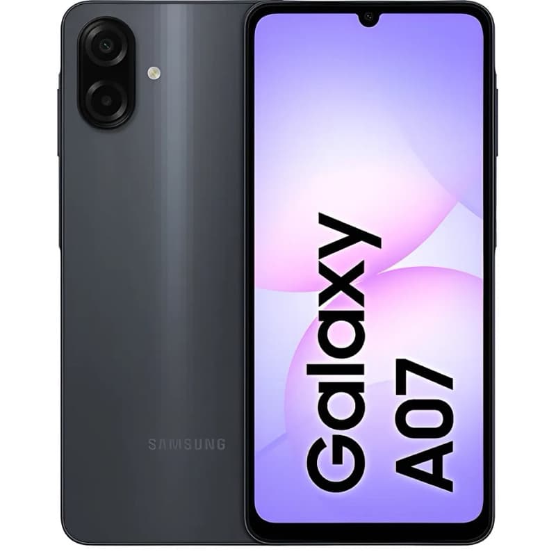 Smartphone Samsung Galaxy A07 128 GB Preto com tela de 6.7 polegadas, câmera de 50MP e bateria de 5000mAh