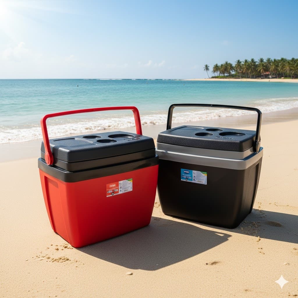 Caixas Térmica Cooler 26 Litros Com Porta Copos Resistente