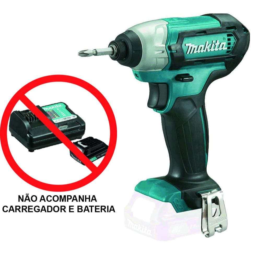 Parafusadeira de Impacto à Bateria 12V CXT Makita TD110DZ Parafusadeira Makita à Bateria 12v CXT