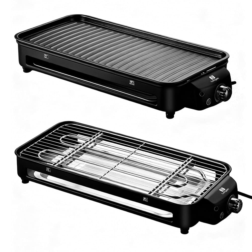 Churrasqueira Elétrica 1500W 220V 127V Desmontável Superfície Antiaderente Cerâmica