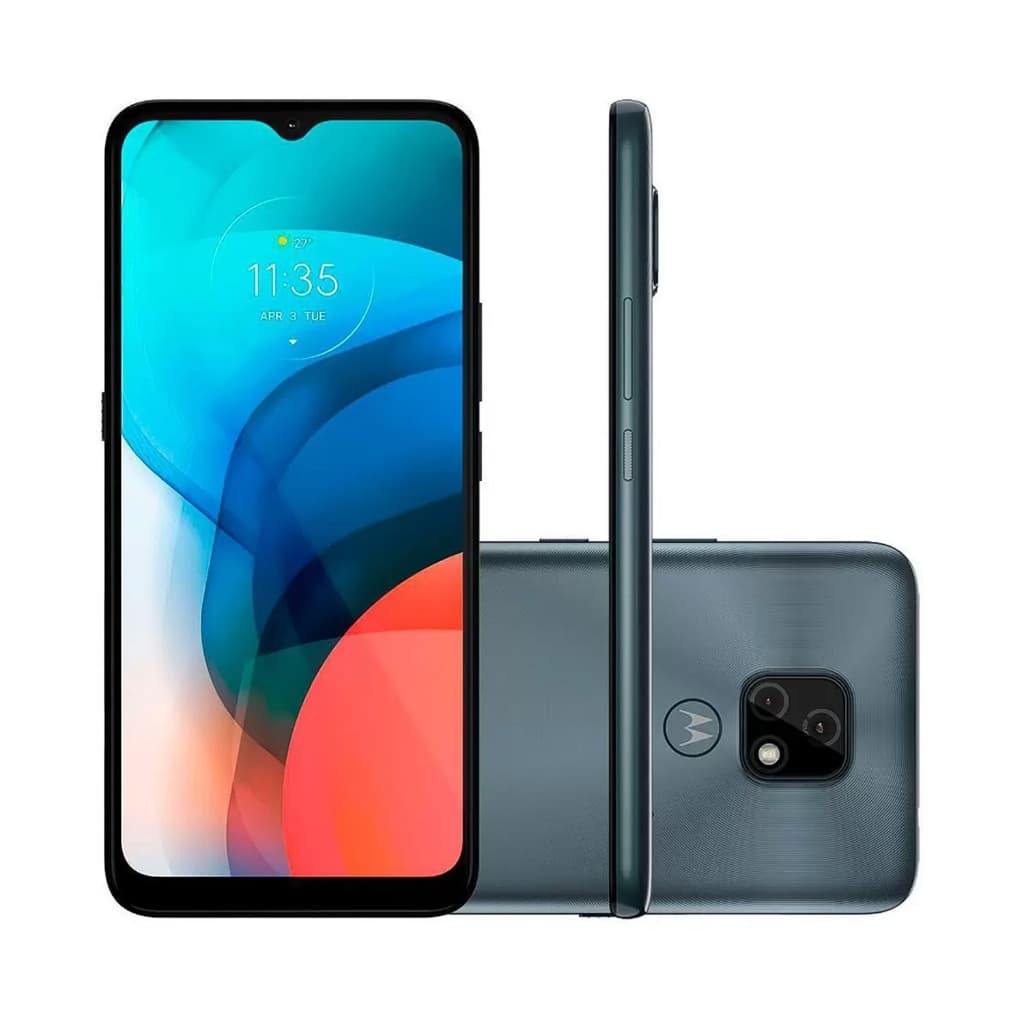 Motorola Moto E7 64GB 4GB Ram Tela 6.5'' Câm. 48Mp Revisado - frente e verso