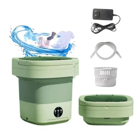 Mini Máquina de Lavar Dobrável Portátil 40W Para Meias Roupas Íntimas e Bebê Design Compacto 220V