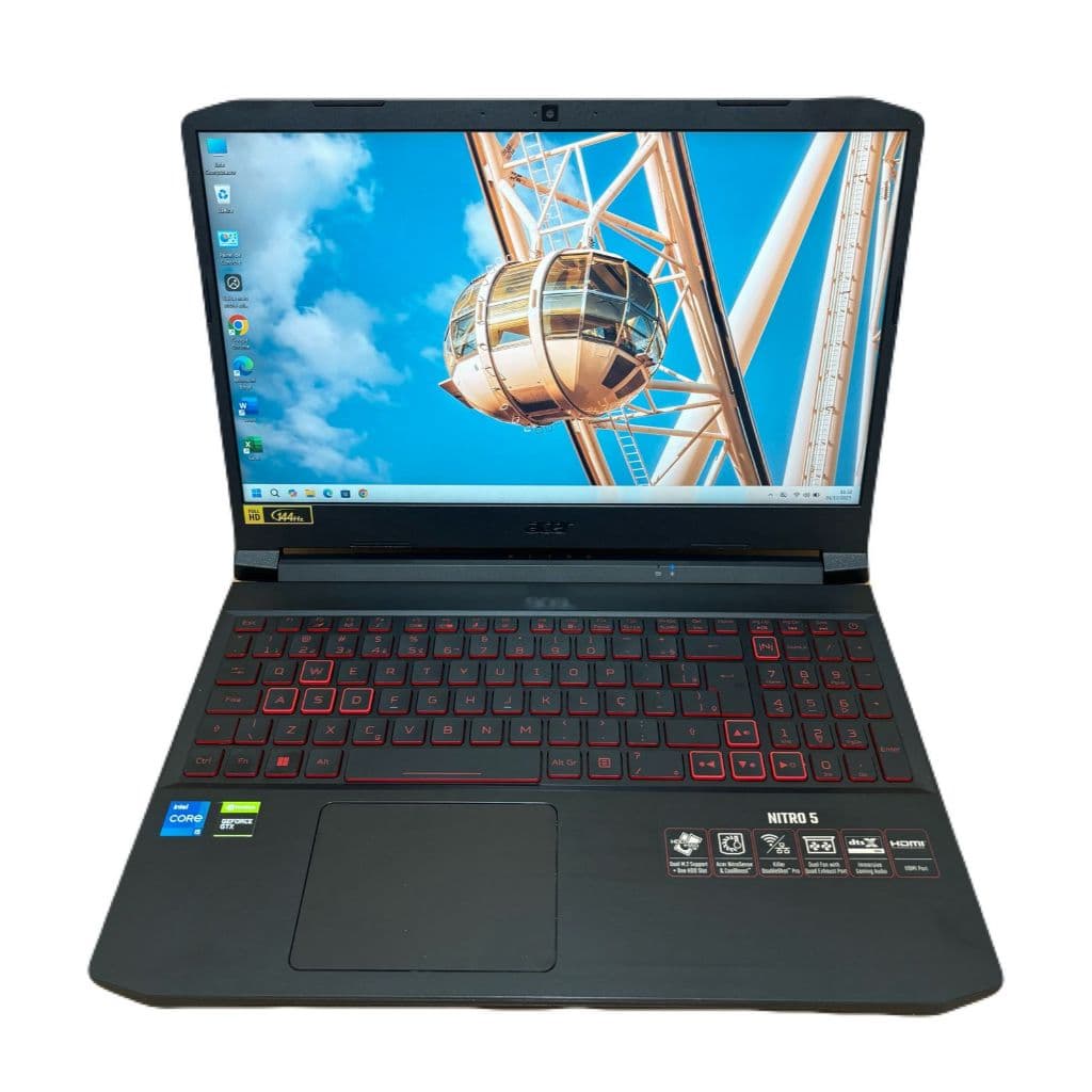 Notebook Acer Gamer I5 11°gen Gtx 1650 16gb M.2 512 Vitrine