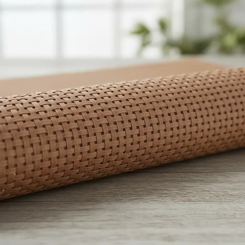 Palha da India Palhinha Indiana Quadriculada Forro Fibra Natural Tela Rattan Imbuia Mel / Nogueira / Mel 50cm