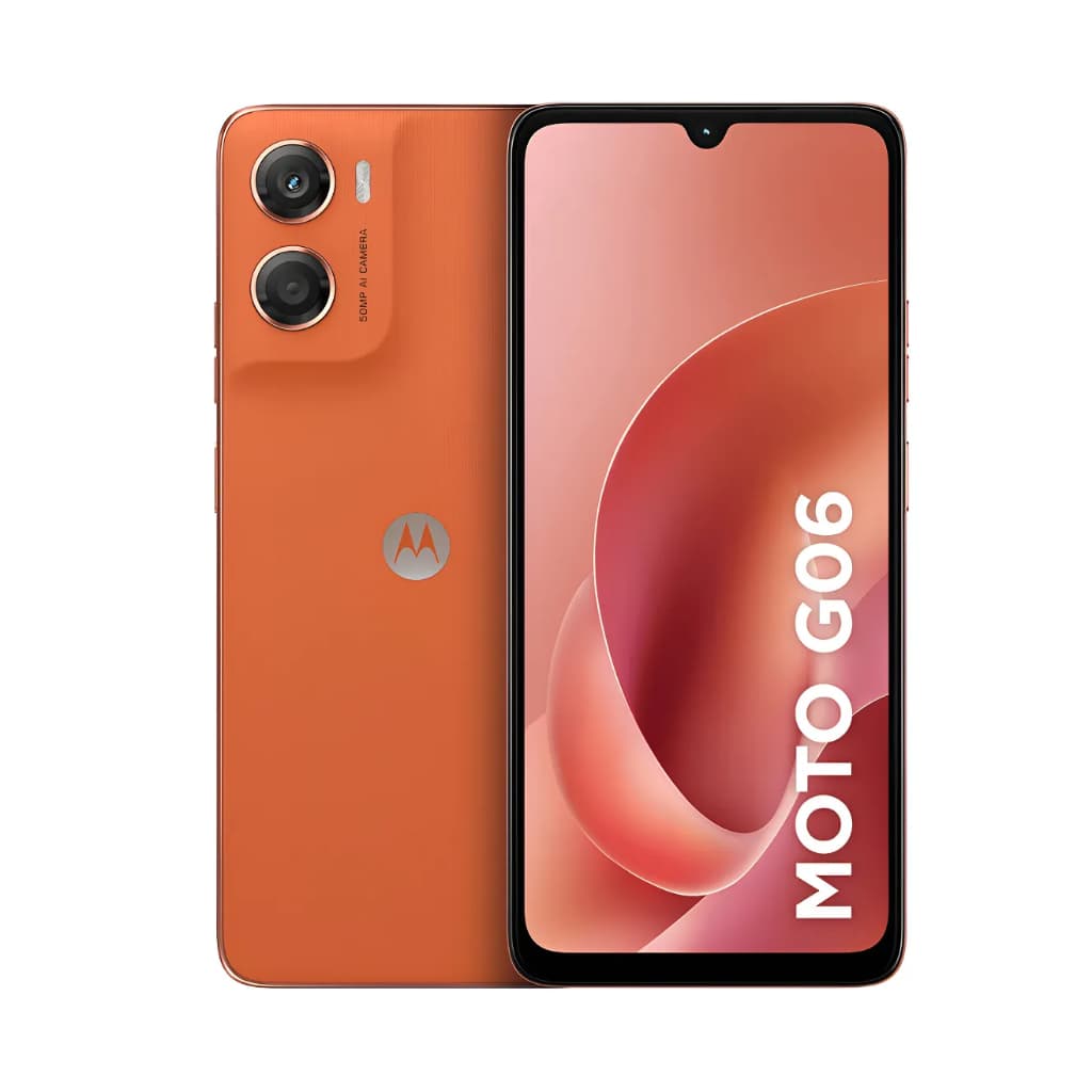Smartphone Motorola Moto G06 128GB, 4G LTE, 12GB RAM Boost, Câmera 50MP, Tela 6.9' - Laranja