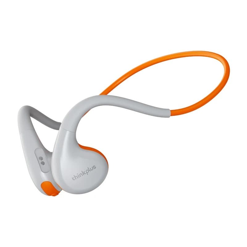 Fone de ouvido Bluetooth Lenovo Thinkplus X7 Condução Óssea cinza e laranja