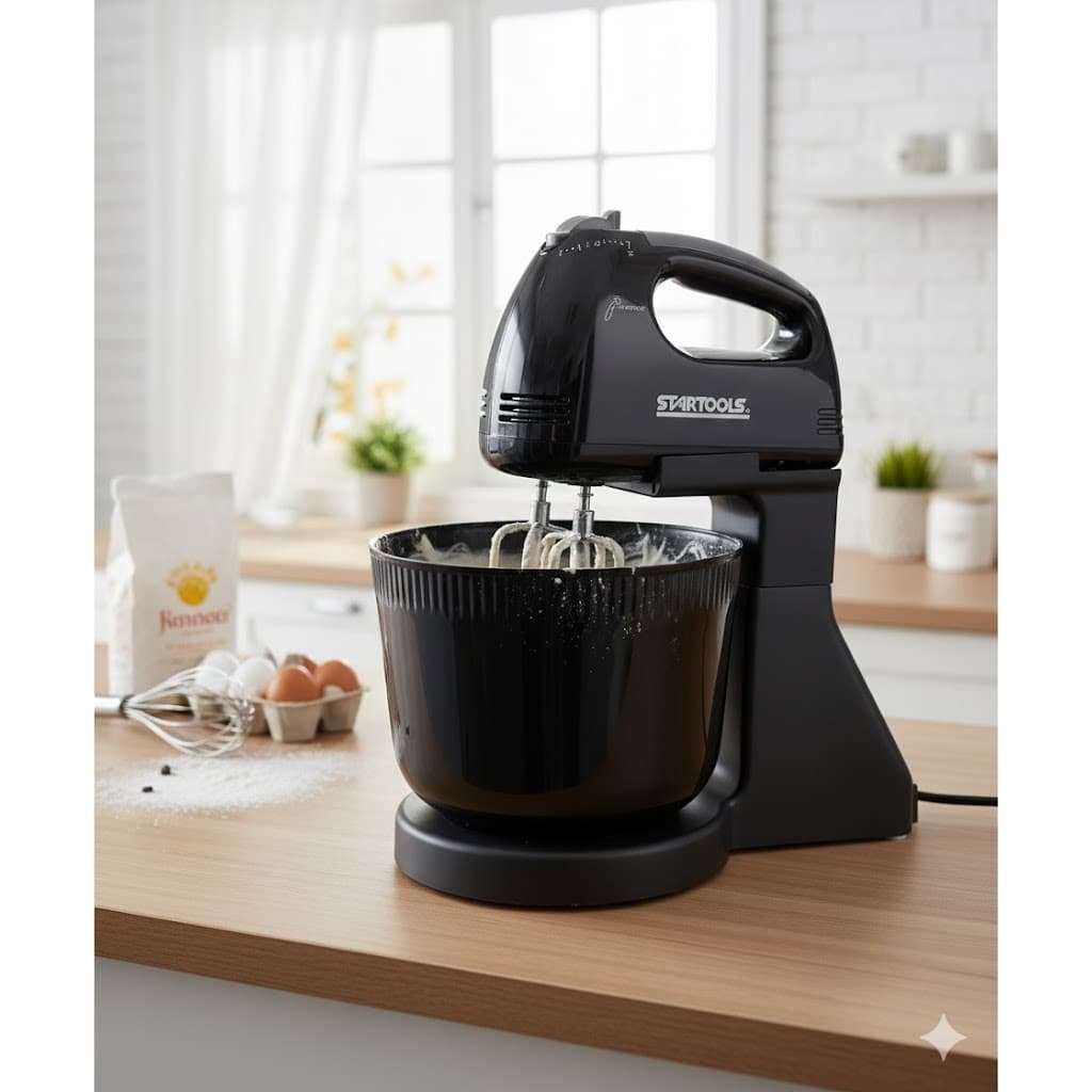 Batedeira Industrial Portatil Com Tigela 2 Litros Preta Alta Potencia