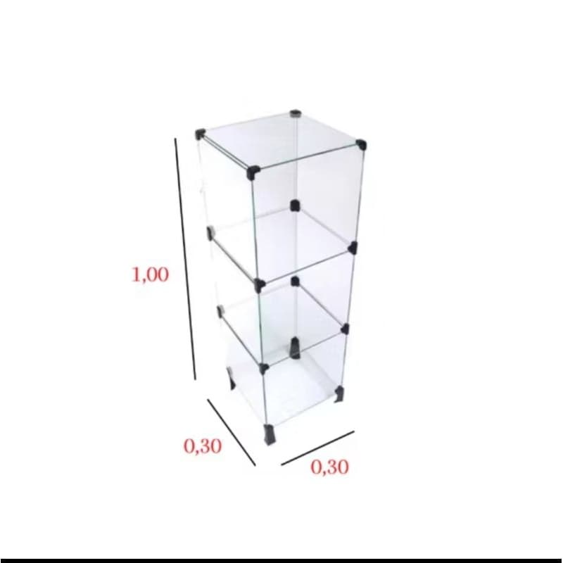 balcão modulado de vidro boleira expositor de vidro prateleira de vidro prateleira de vidro balcão de atendimento 30x100