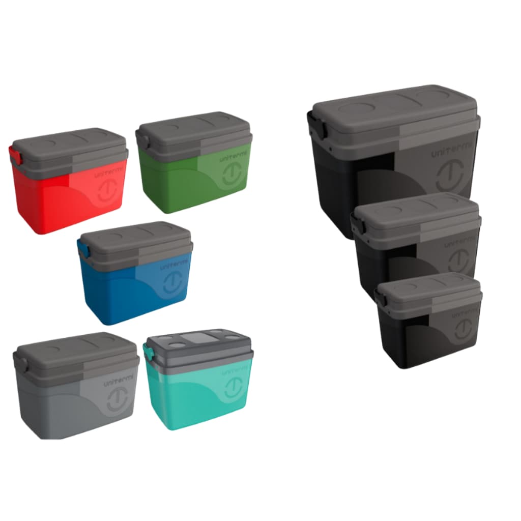 Cooler Caixa Termica Com Tampa Bandeja (7,5L /15L /30L) Térmica Preto Vermelho Verde Azul Rosa Cinza