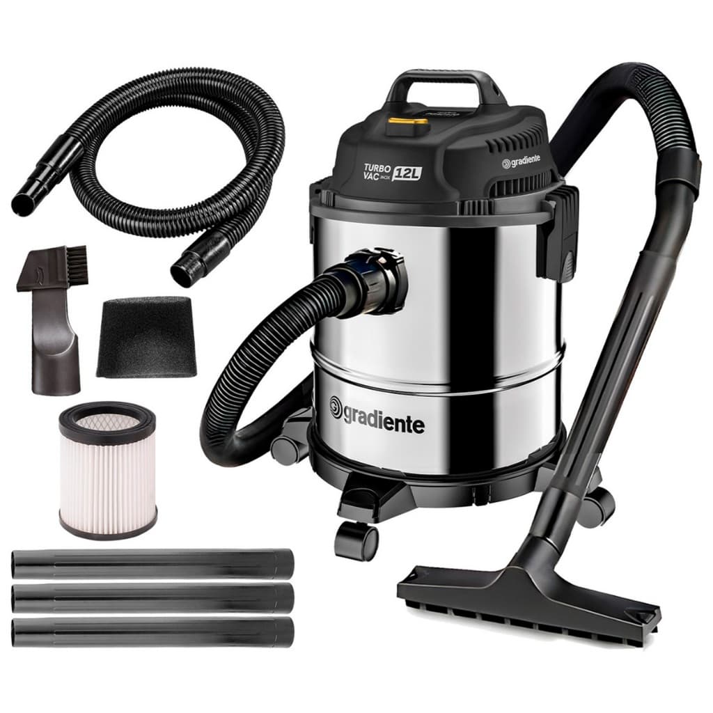 Aspirador de pó e água Gradiente Turbo 12L 1200W com acessórios