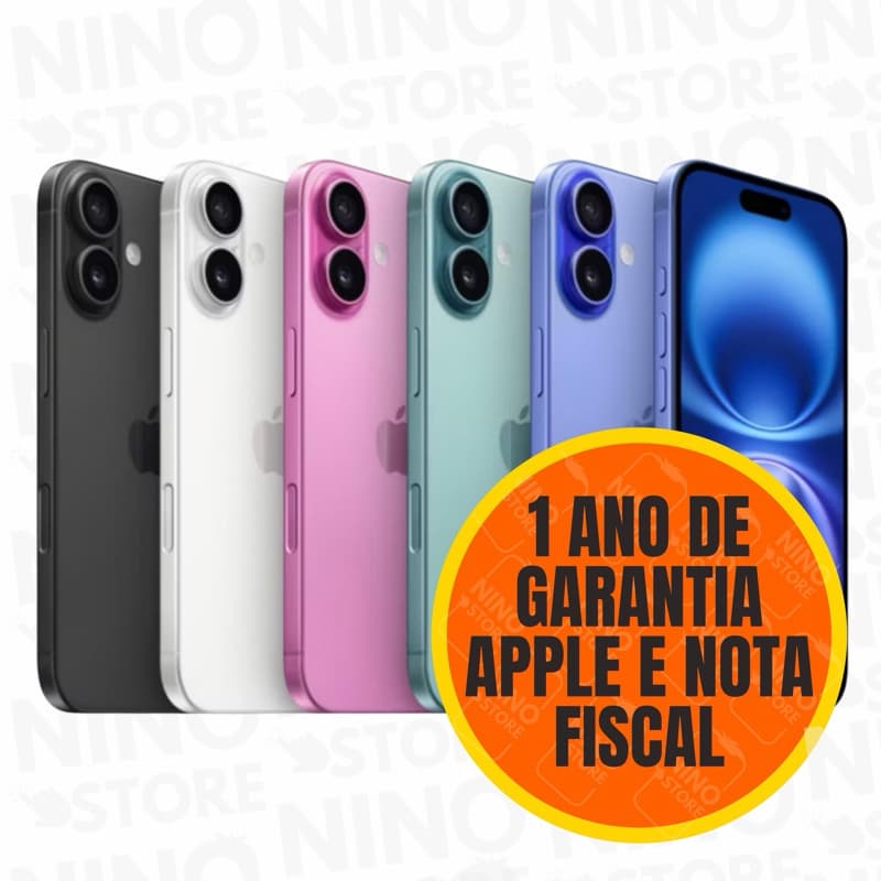 Celular iPhone 16 128GB Original Novo Lacrado com Garantia Apple de 1 ano