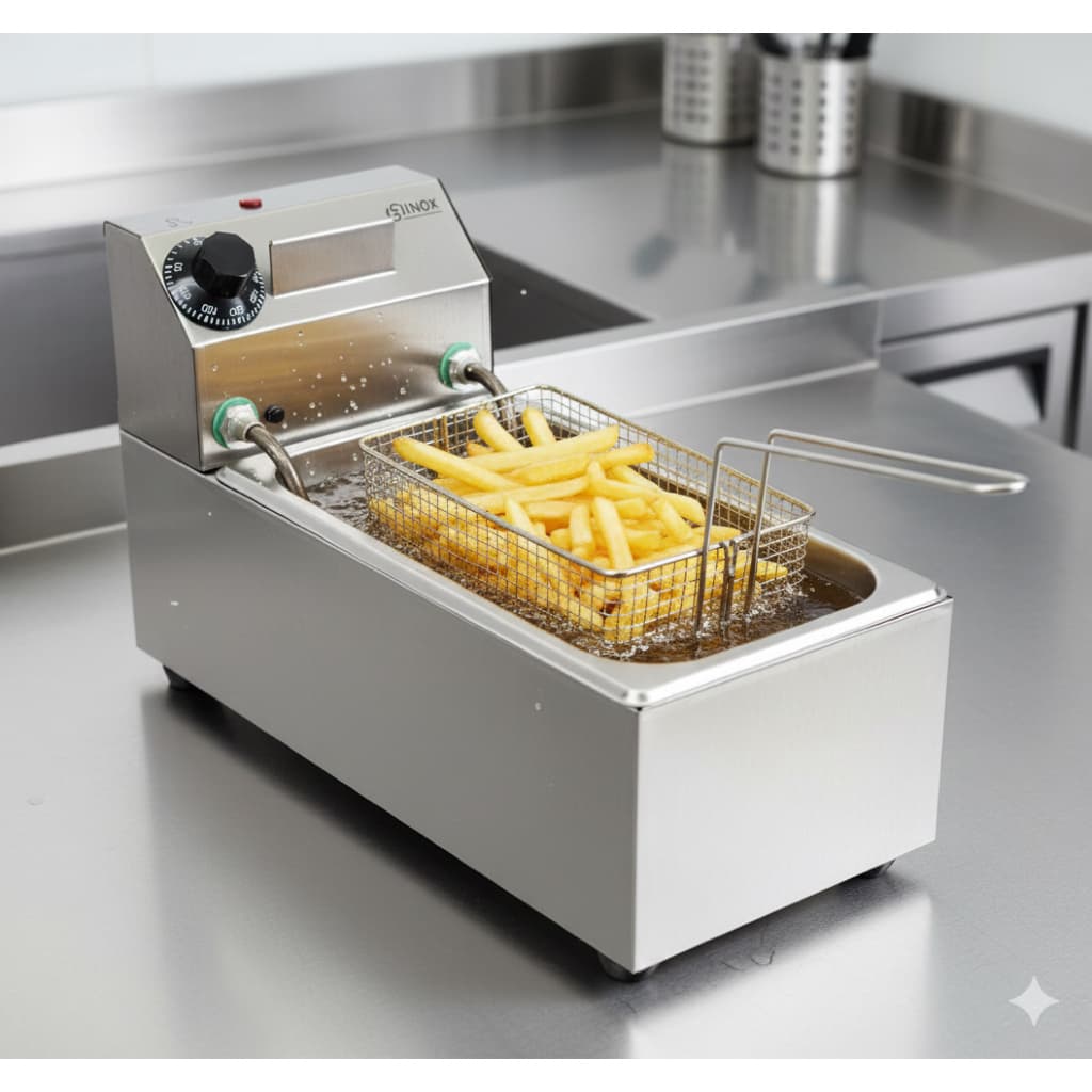 Fritadeira Industrial Eletrica 1 Cuba 3 Litros Gg Inox