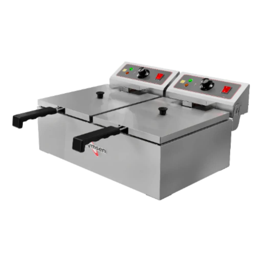 Fritadeira Elétrica Industrial Skymsen 2 Cubas 5 Litros Aço Inox