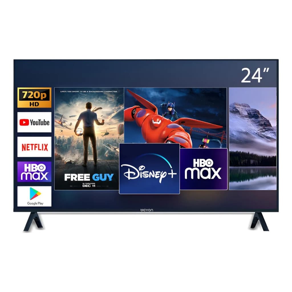 Smart TV RAY VASI LED HD de 24 polegadas com aplicativos de streaming