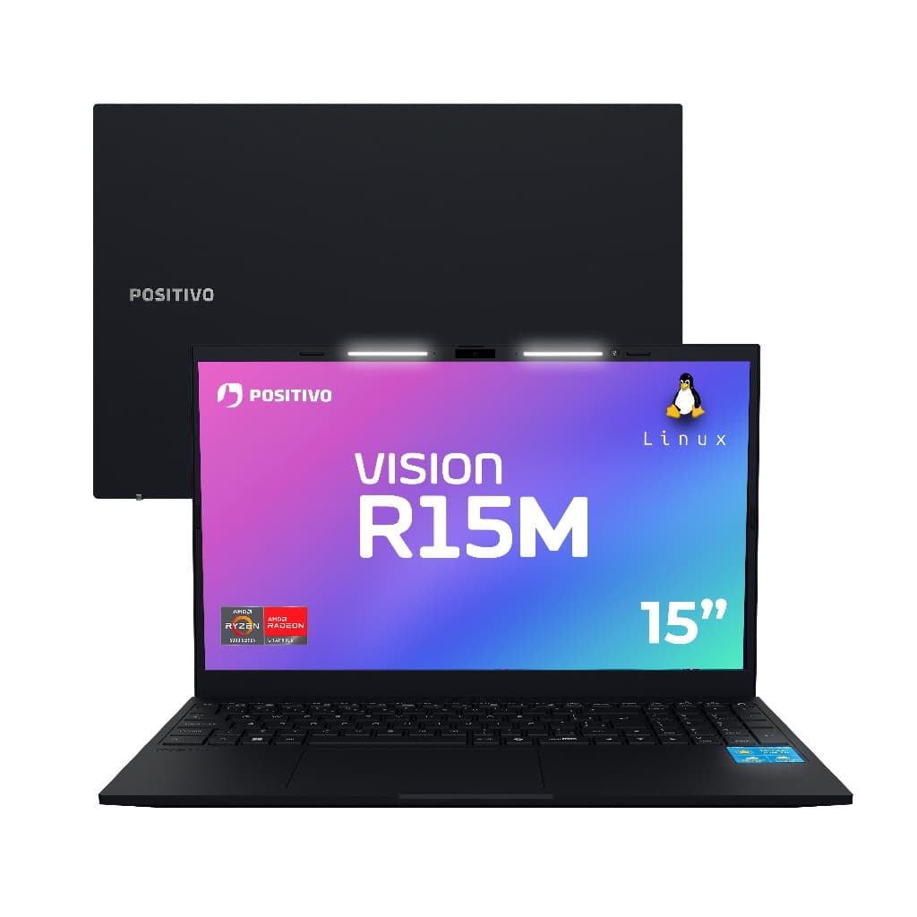 Notebook Vision R15M Ryzen 7-5825U Linux 8GB RAM 256GB SSD Wi-Fi 6  IPS -  Positivo AMD