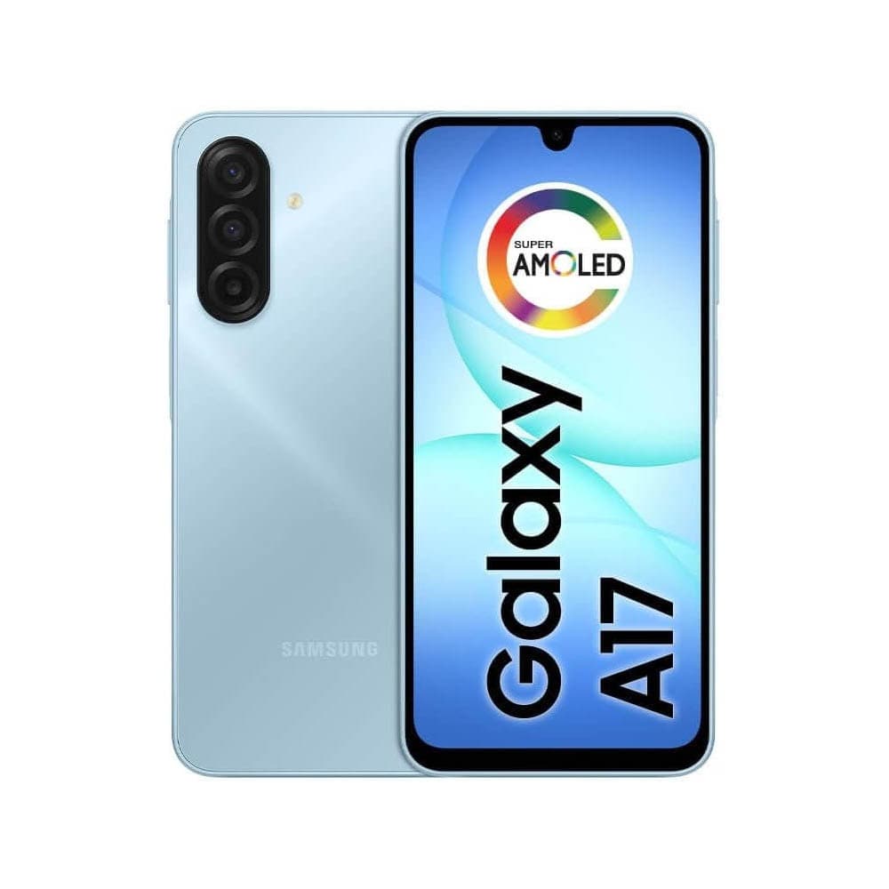 Smartphone Samsung Galaxy A17 4G Dual SIM 256 GB 8 GB RAM com câmera tripla, azul claro