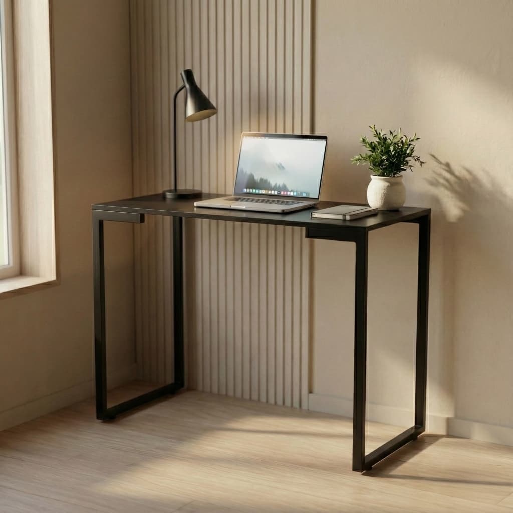 Escrivaninha Industrial 90cm Home Office/Estudo Estrutura em Aço Estilo Industrial