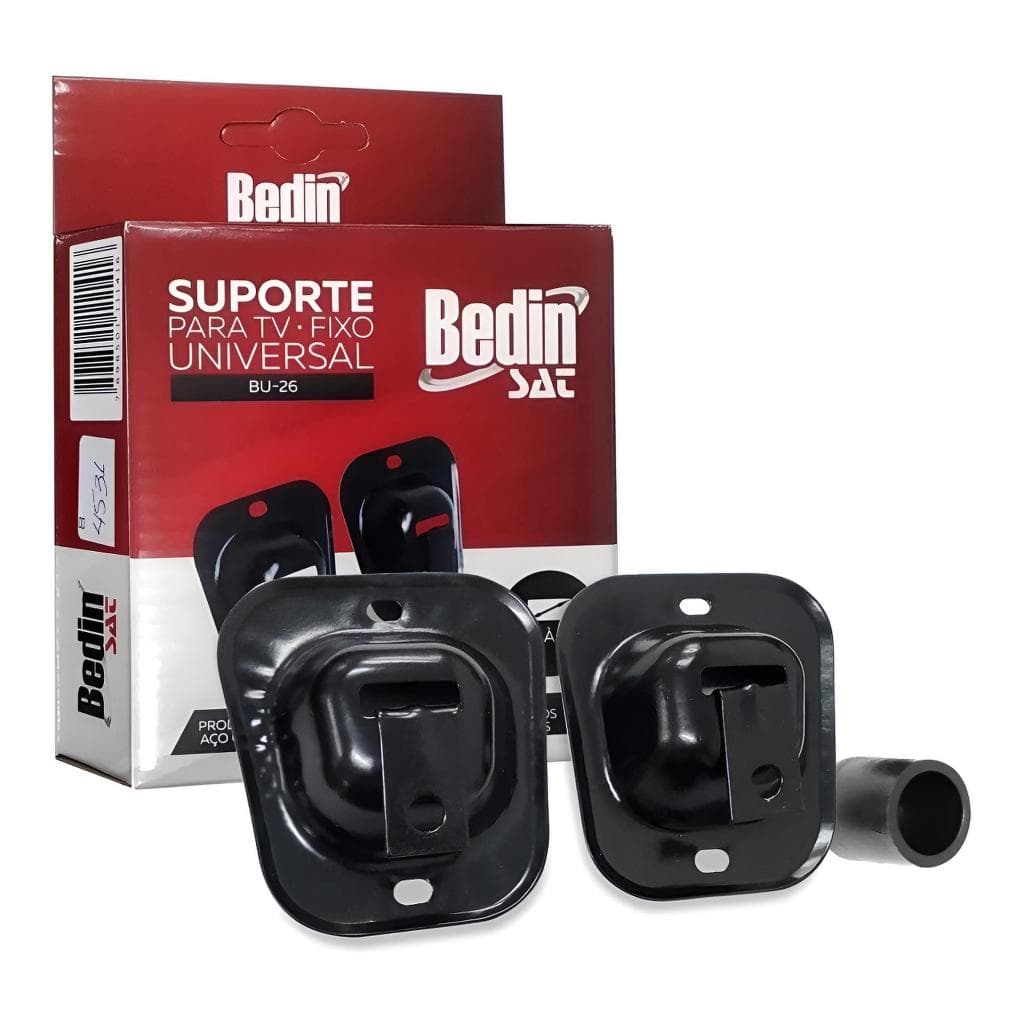 Suporte Universal para TV Fixo Bedin BU-26 em Embalagem Vermelha