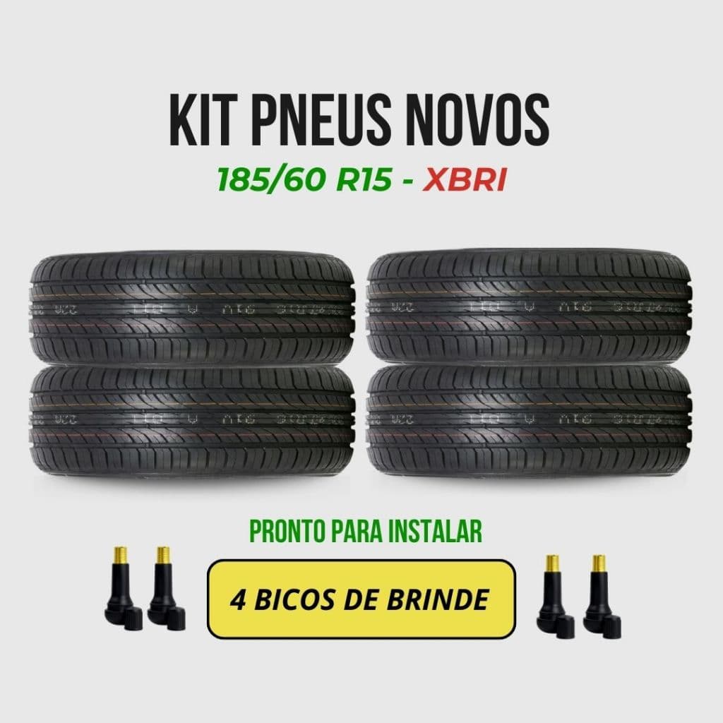 4 Pneus Novos 185/60 R15 Com Bicos Pronto Para Instalação Xbri Ecology Treadwear 420 | 88h