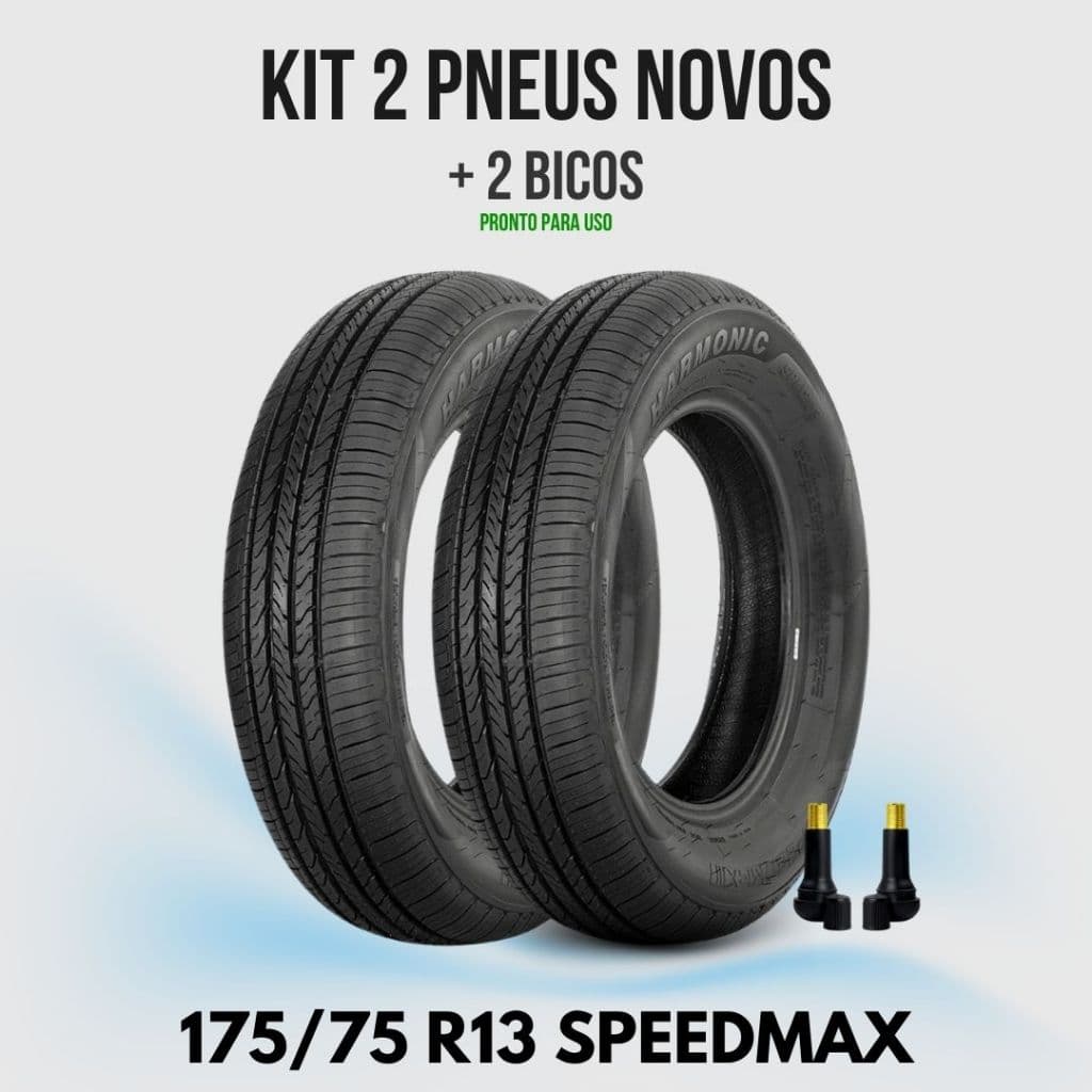 Par de Pneus de Carro 175/75 R13 Original Com Bicos Speedmax 420 Treadwear