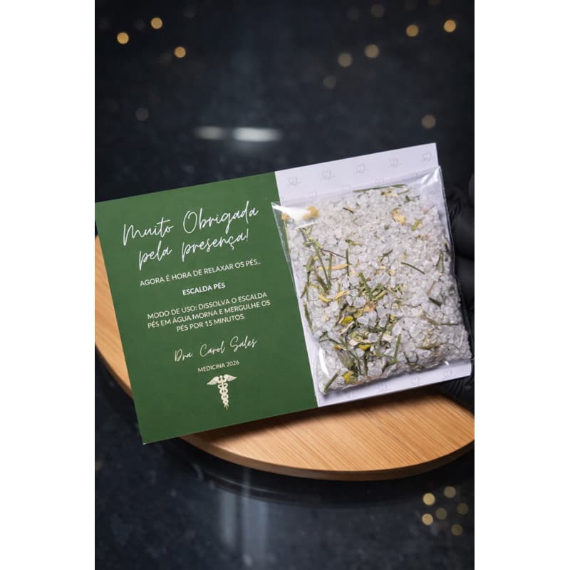 LEMBRANCINHA DE FORMATURA PERSONALIZADA - Escalda pés formatura, festas, aniversário mimo pés relaxante