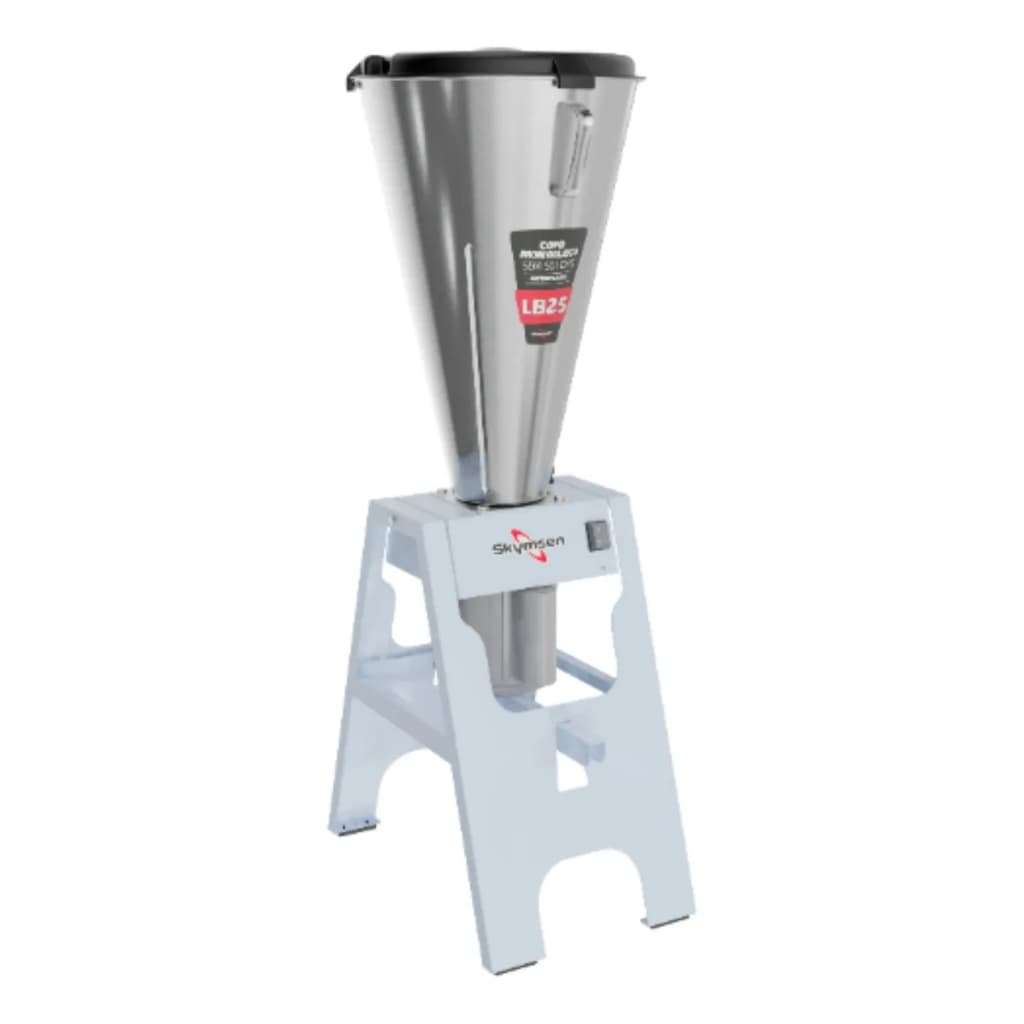 Liquidificador Industrial Skymsen 25 Litros LB25 - 1550W, aço inoxidável e base branca