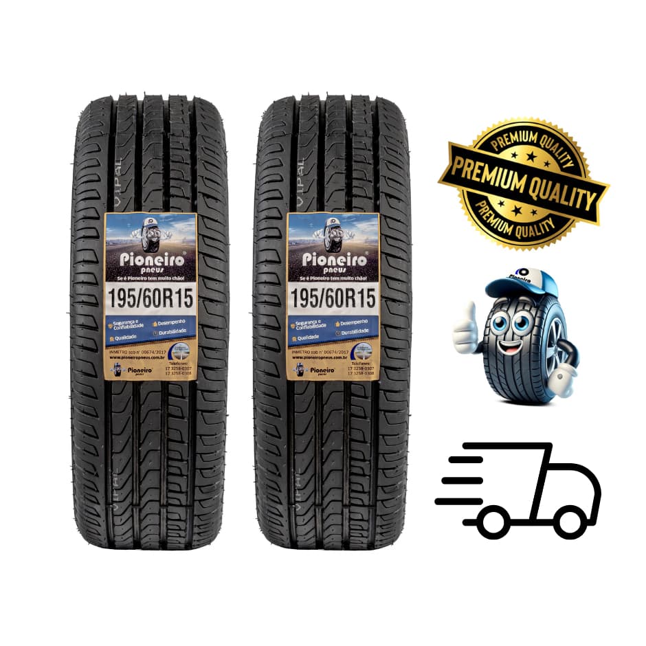 2 pneus 195/60 R15  INMETRO PIONEIRO  REMOLD ***PROMOÇAO***
