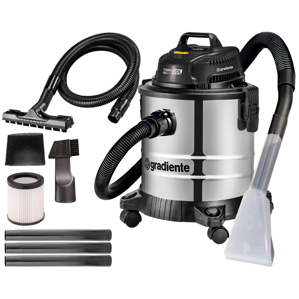 Aspirador de pó e água Gradiente 20L 1200W com acessórios