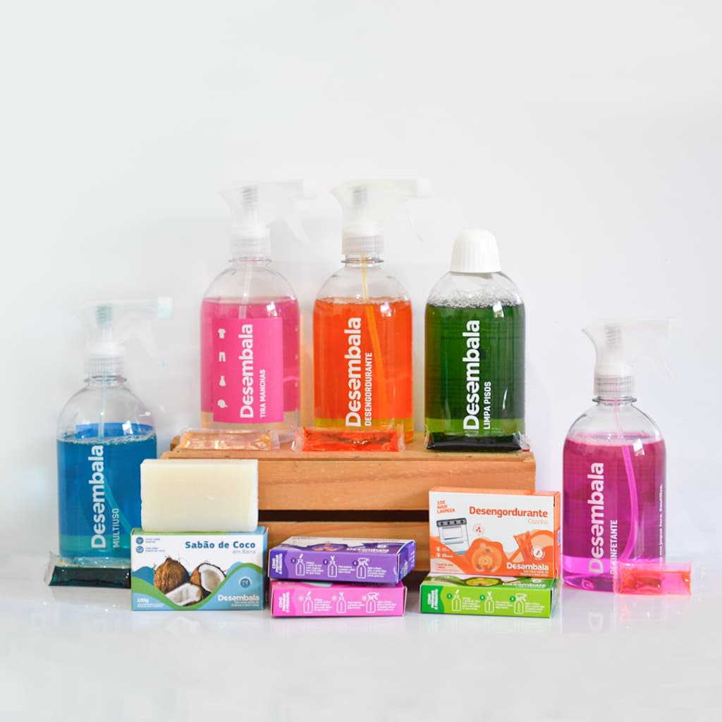 Kit Produtos de Limpeza em sachês concentrados - Desembala | 6 produtos