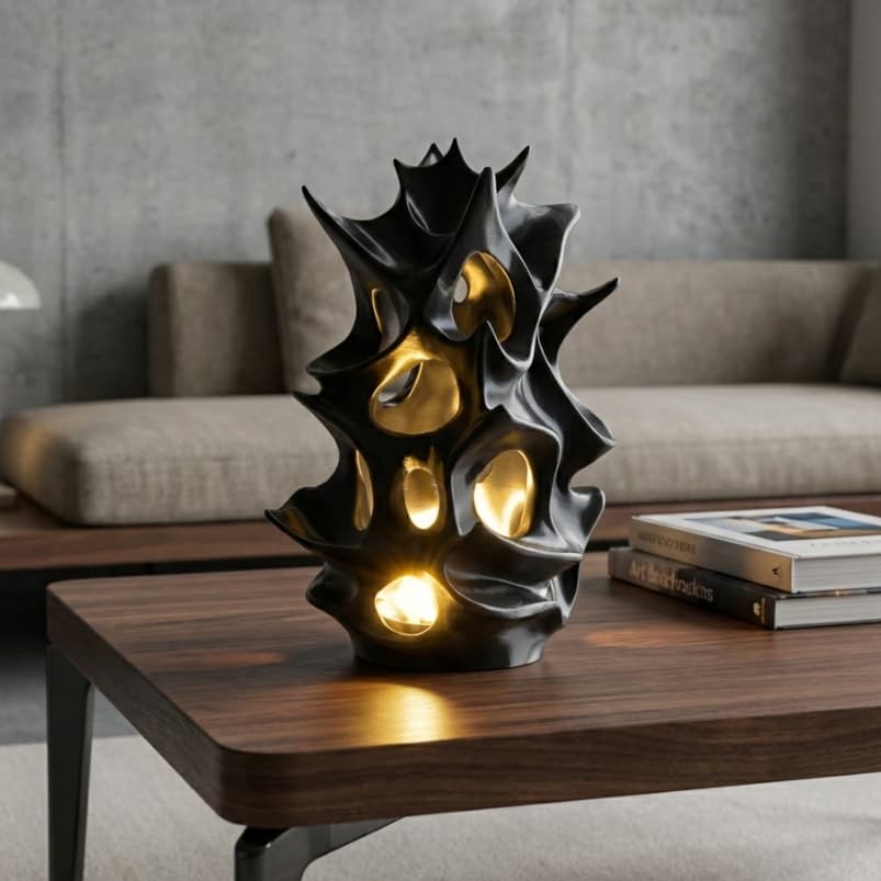 Luminária de Mesa Design Orgânico Living Core - Design Contemporâneo