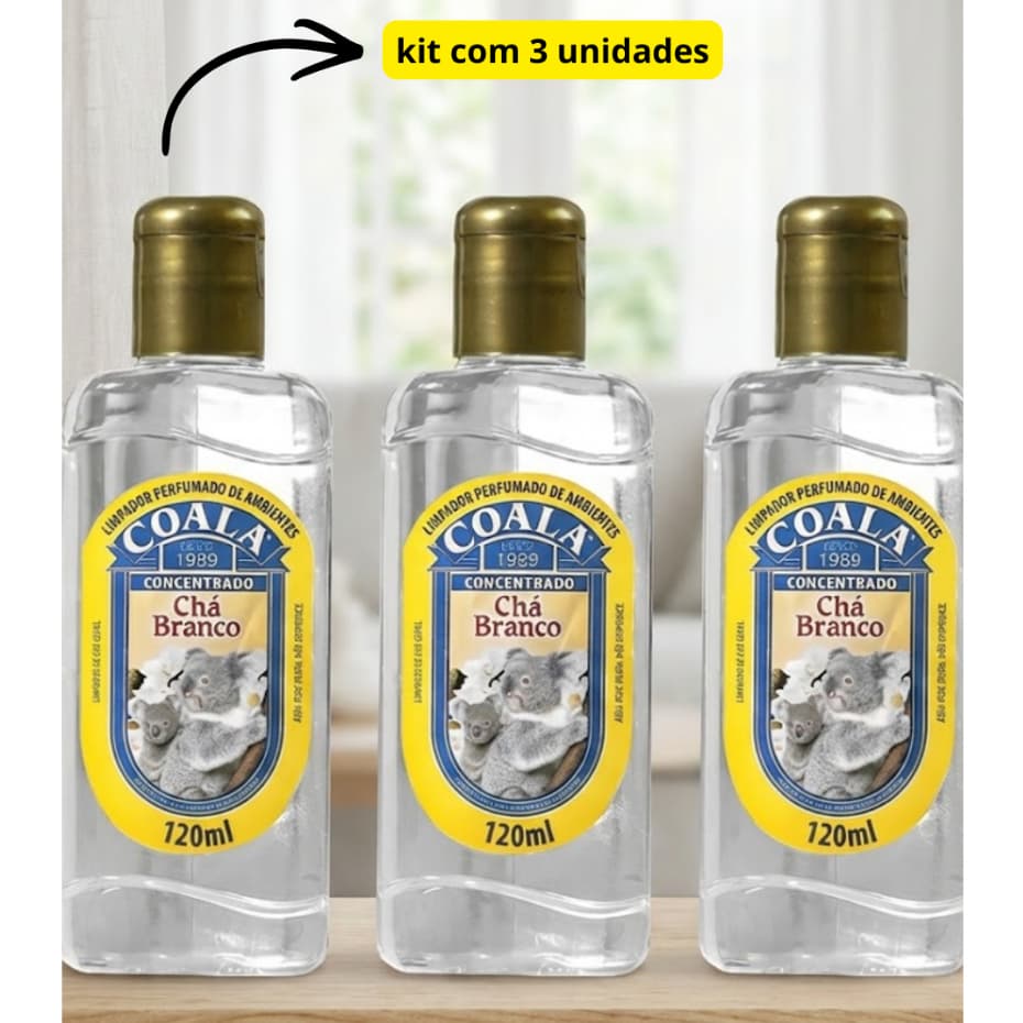 Kit Coala 3 Produtos Limpeza Domestica Aroma Suave Ambiente Perfumado Uso Diario Alto Rendimento Casa Limpa