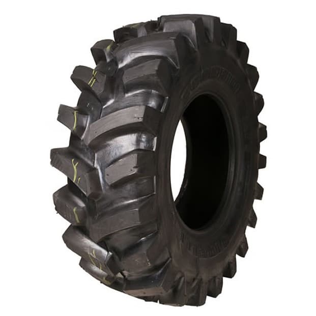 Pneu agrícola off-road 265/65 R17 com padrão de piso robusto, fundo branco