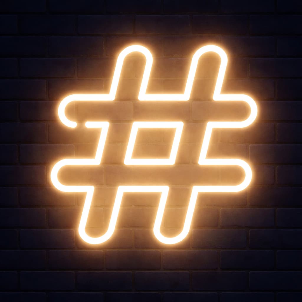 Led Neon Hashtag # Decorativo 40cm | Neon LED em Acrílico Bivolt