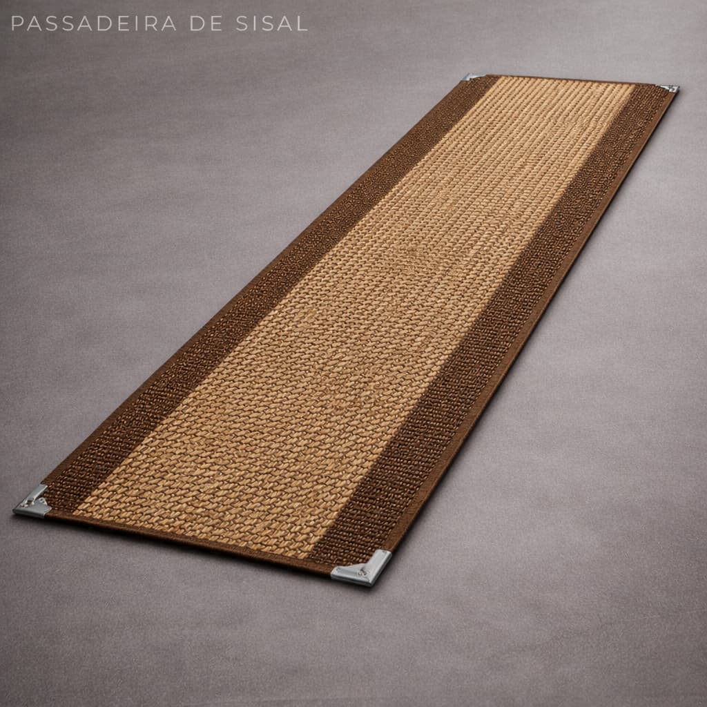 Passadeira Sisal 0,66cm x 1,80m Antiderrapante com Ponteiras |Para Quartos, Cozinhas e Corredores
