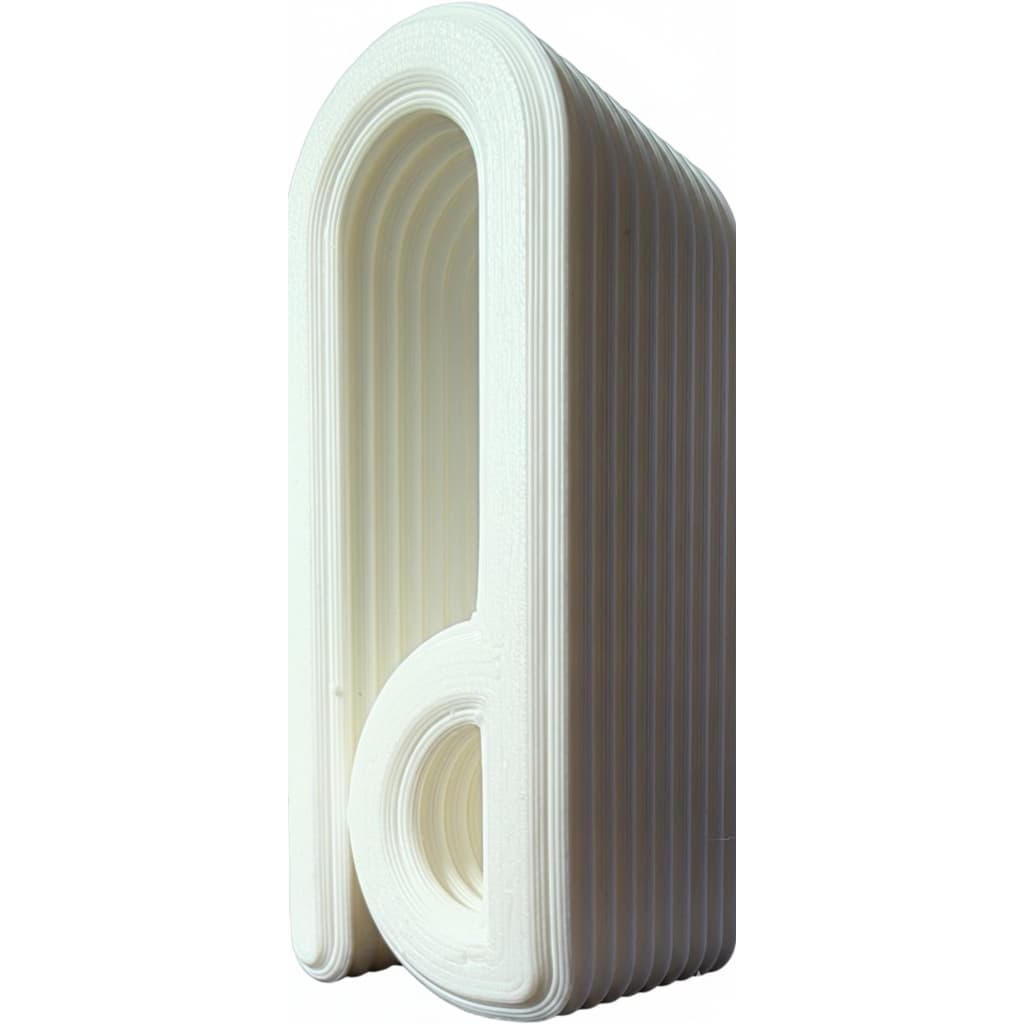 Suporte de toalha branco em forma de 'D' para banheiro