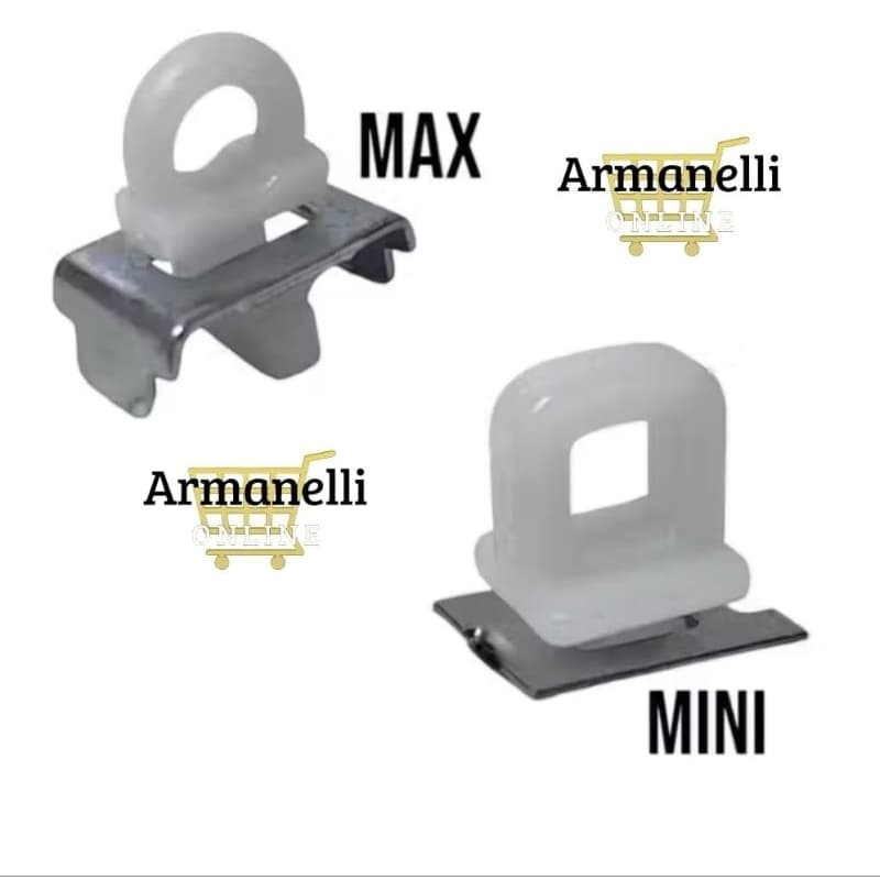 Kit 5 terminais Max e Mini para trilhos de cortina deslizantes