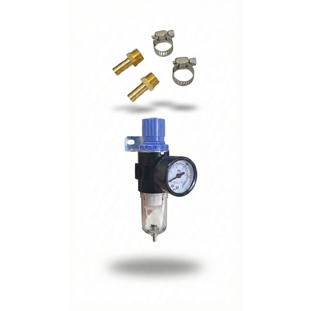 Filtro Regulador Ar Compressor 1/4 com Manômetro e Suporte
